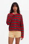 Relaxed Striped Cashmere-Blend Cardigan