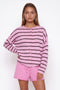 Relaxed Striped Cashmere-wool Blend Cardigan