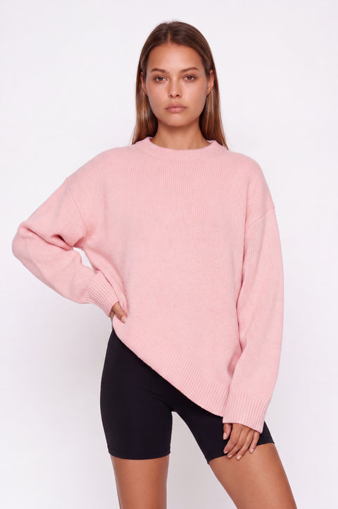 Light Pink Oversized Knit Sweater