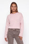 Oversized Striped Knit Crewneck Sweater