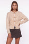 Beige Fuzzy Knit Cardigan