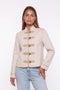 Structured Mandarin Collar Military Jacket