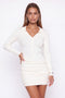 Ribbed Button-Up Mini Dress