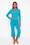 Turquoise Flare Pant Sleep Set