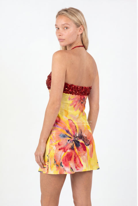Tropical Floral Slip Mini