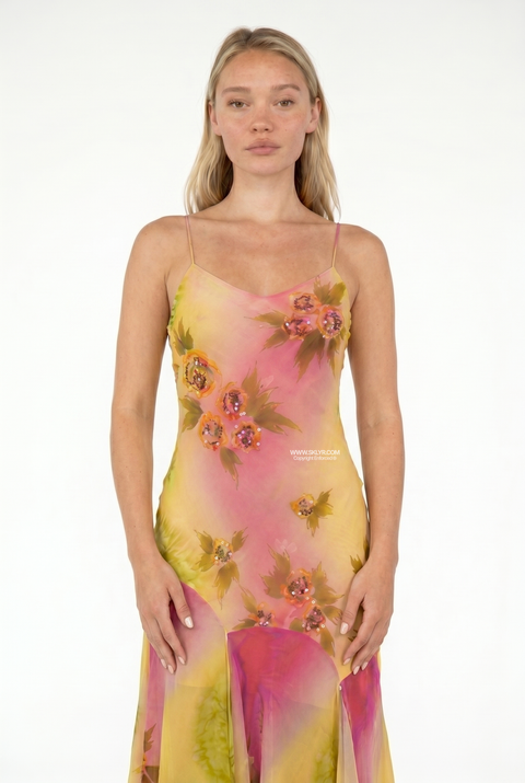 Fairycore Floral Slip Dress