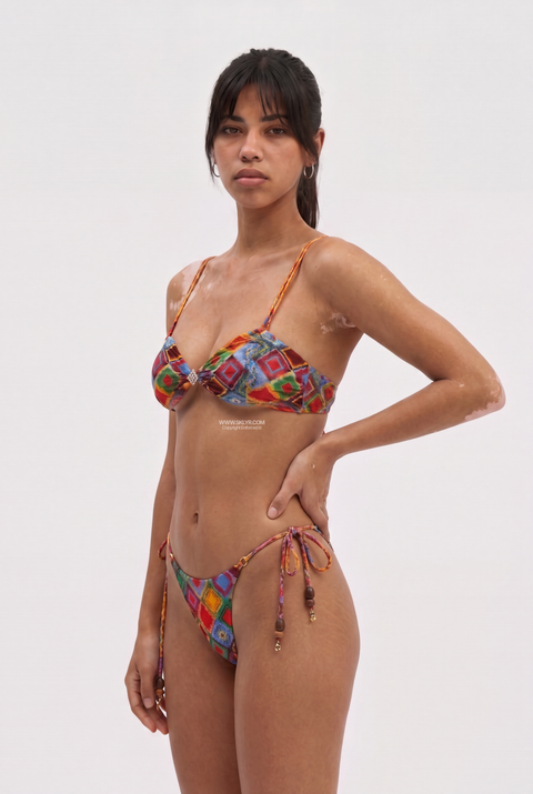Vibrant Geometric Resort 3-Piece Bikini