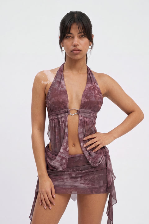 Purple Haze Plunge and Drape Set