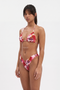 Pink Watercolor Print Triangle Bikini