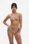 Striped Contrast Trim Triangle Bikini