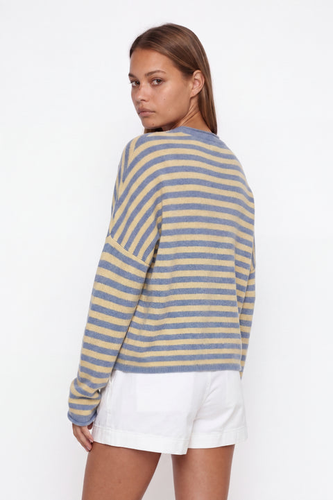 Cozy Striped Crewneck Pullover Sweater