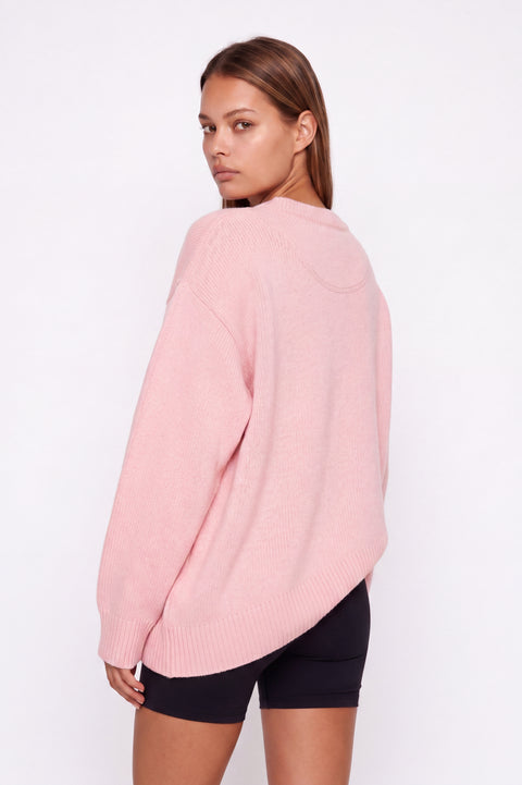 Light Pink Oversized Knit Sweater