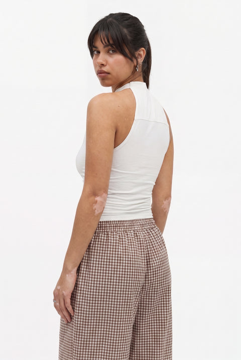 Gingham Drawstring Balloon Pants