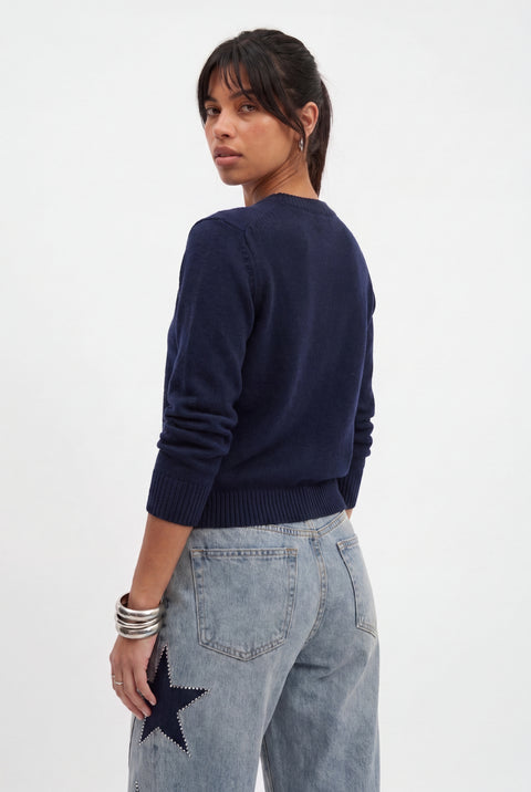 Embellished Star Wide-Leg Pants