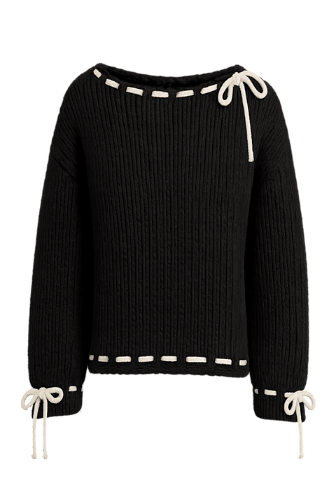 Polissa Black Sweater | | S | Agnese Studios