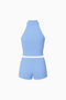 Blue Halter Top & Shorts Set