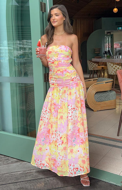 Sinclar Floral Dress | | S | Agnese Studios