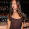 Solara Amaris Brown Dress | | S | Agnese Studios