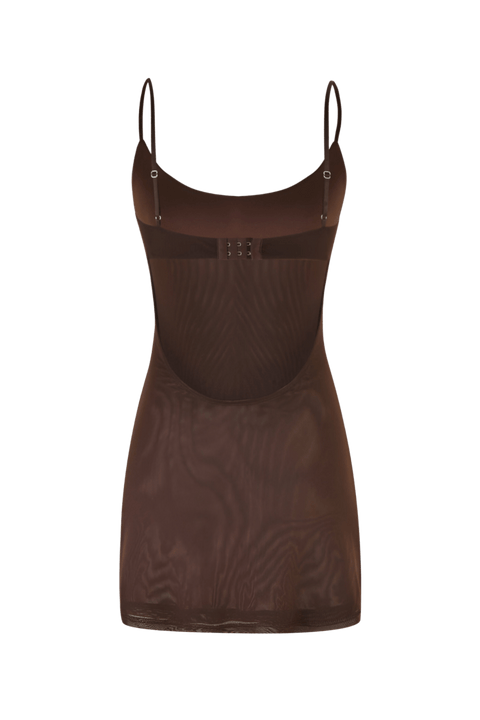Solara Amaris Brown Dress | | S | Agnese Studios