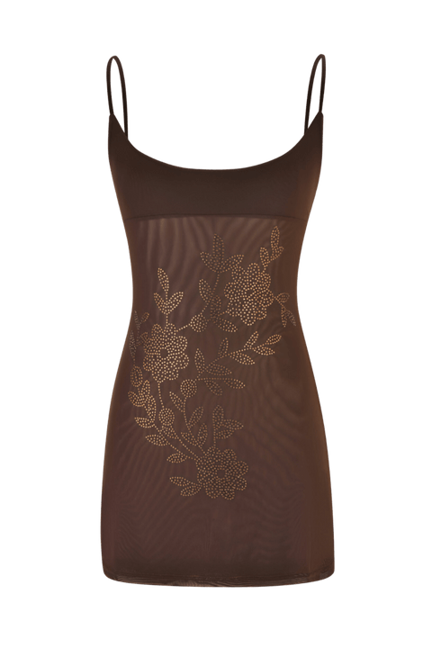Solara Amaris Brown Dress | | S | Agnese Studios