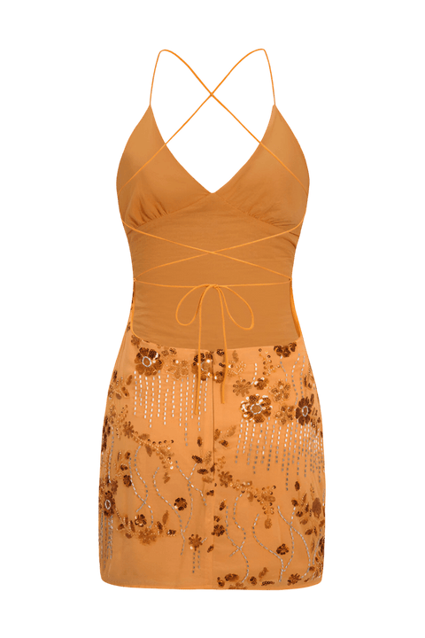 Tellisa Orange Dress | | S | Agnese Studios